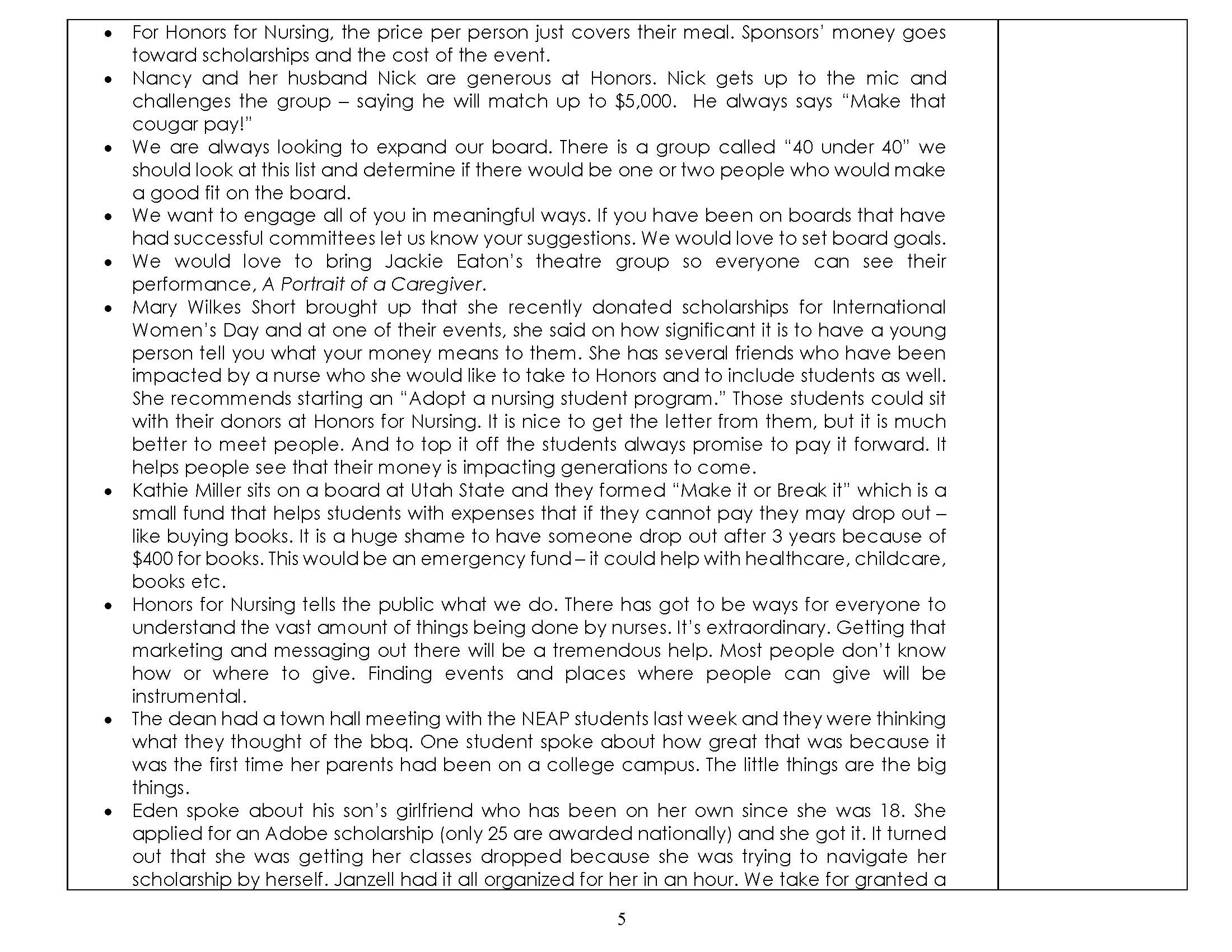 Meeting Minutes 5