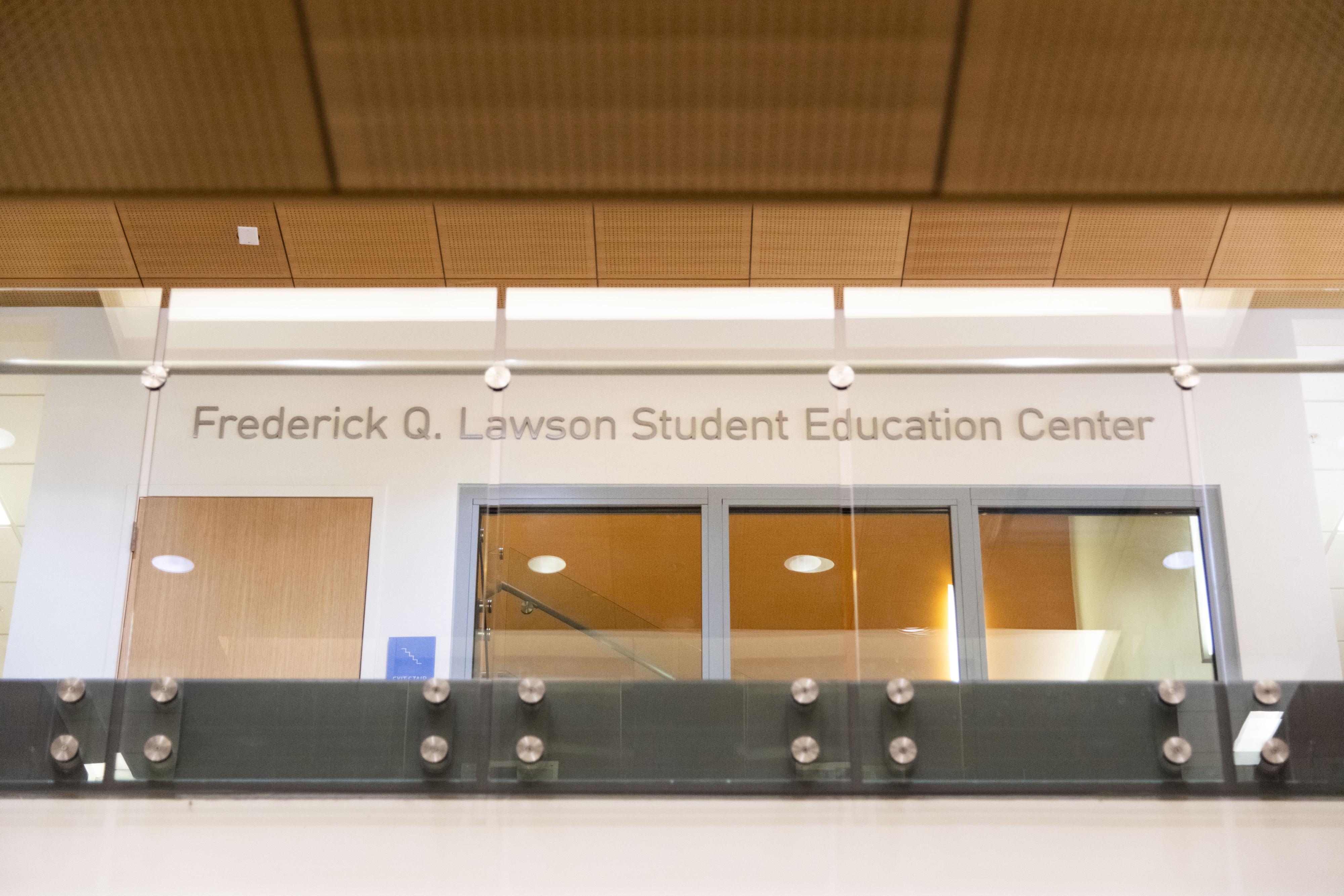 Frederick Q Lawson Student Education Center Signage