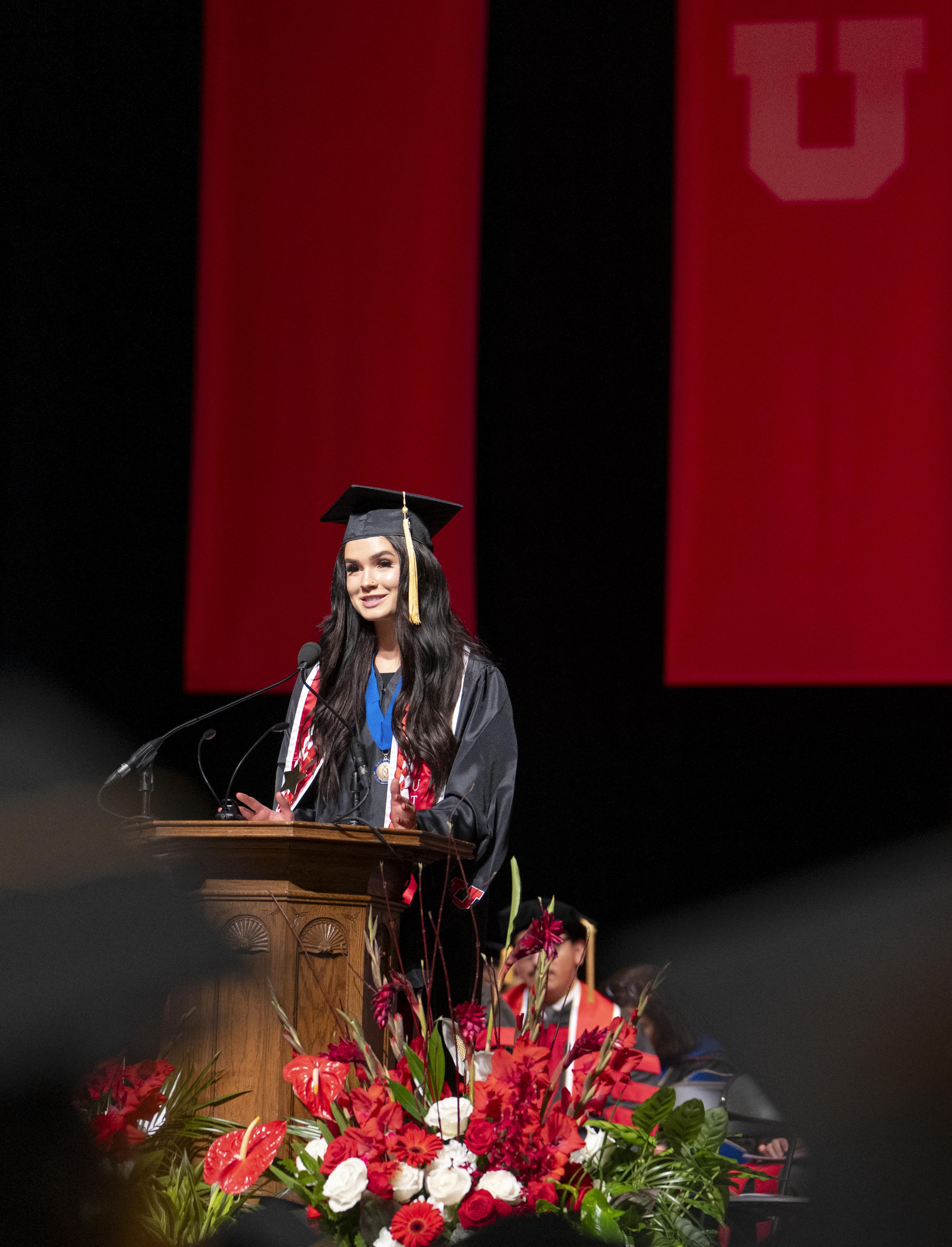 Jamie Cross Speaks from the podium