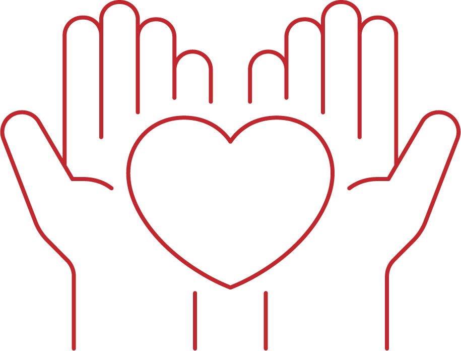 Hands with Heart Icon